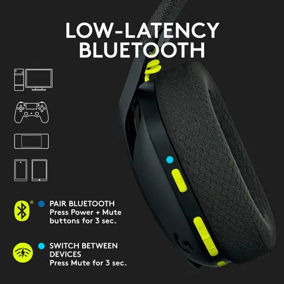 Logitech G435 Lightspeed Wireless Gaming Headset – Black