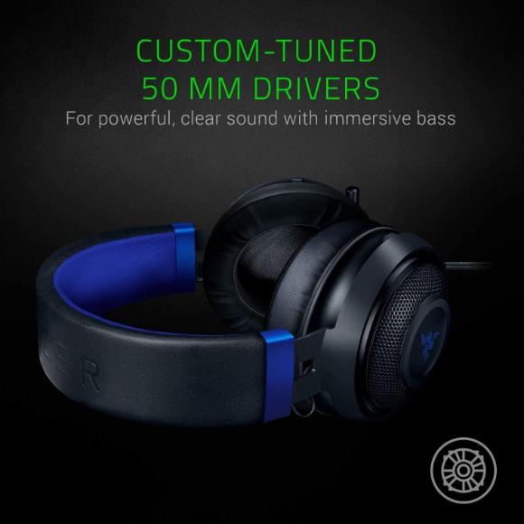 Razer Kraken Gaming Headset: For PC, PS4, PS5, Switch, Xbox One, Xbox Series X & S, Mobile - 3.5 mm Headphone Jack - Classic Black