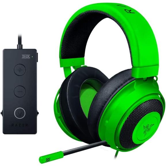 Razer Kraken Tournament Edition THX 7.1 Surround Sound Gaming Headset: Retractable Noise Cancelling Mic - USB DAC - For PC, PS4, PS5 Nintendo Switch, Xbox One, Xbox Series X, & S, Mobile – Green