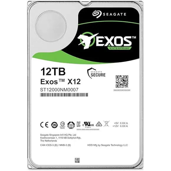 Seagate Exos Enterprise 12TB Internal Hard Drive 3.5 Inch