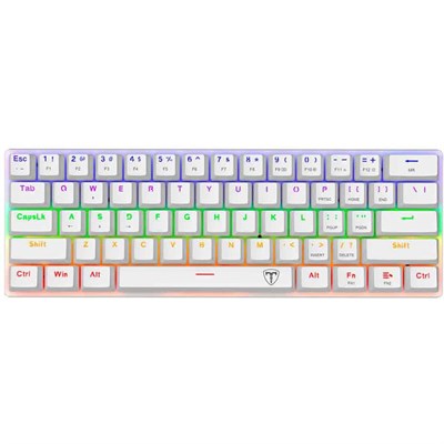 T-DAGGER Arena T-TGK321 RGB Mechanical Gaming Keyboard - White - PakByte Computers 