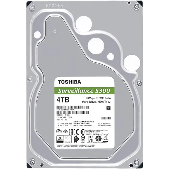 Toshiba S300 4TB Surveillance 3.5” Internal Hard Drive
