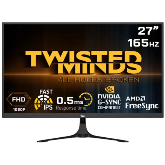 Twisted Minds 27'' Flat, FHD 165Hz, Fast IPS, 0.5ms, HDR Gaming Monitor TM27FHD165IPS