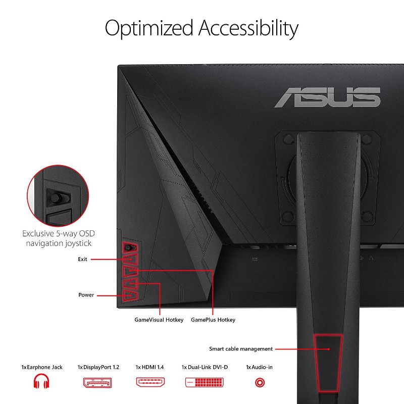 ASUS VG258Q 24.5”, Full HD, 1ms, 144Hz, G-SYNC Gaming Monitor
