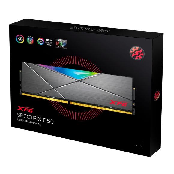 XPG SPECTRIX D50 16GB (1x16GB) DDR4 RGB 3600MHz Memory Module