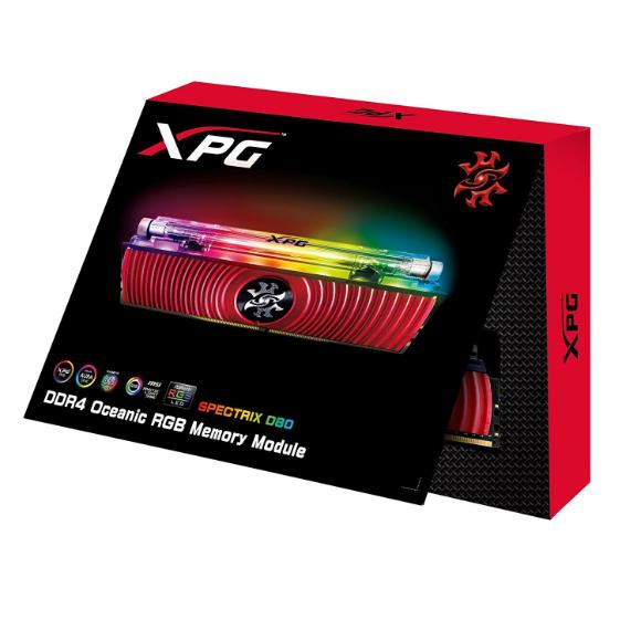 ADATA XPG Spectrix D80 8GB 3200MHz Liquid Cooled Memory – Red