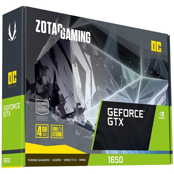 ZOTAC GAMING GeForce GTX 1650 OC 4GB GDDR6 128-bit Gaming Graphics Card, Super Compact, ZT-T16520F-10L