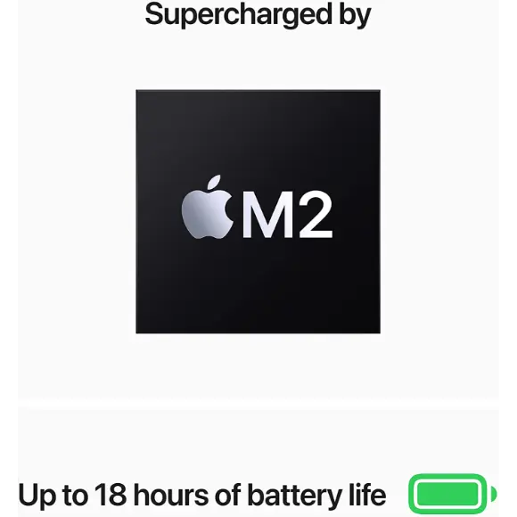 Apple MacBook Air M2 chip 8GB/512GB (Midnight) 13.6-inch Liquid Retina display, 2022 - Arabic/English