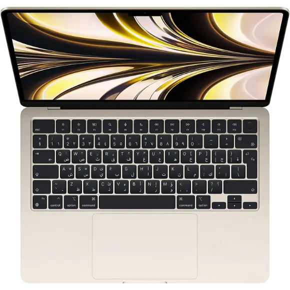Apple MacBook Air M2 chip 8GB/256GB (Starlight) 13.6-inch Liquid Retina display, 2022 - Arabic/English