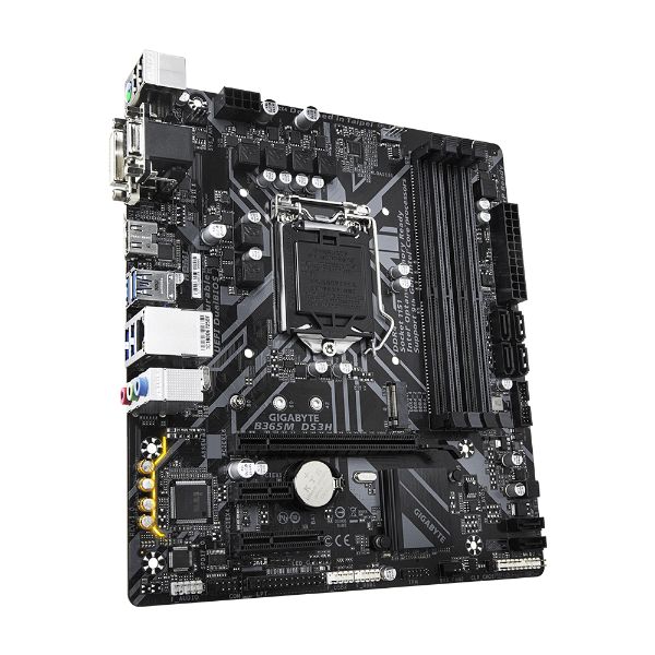 GIGABYTE B365M DS3H Ultra Durable motherboard with GIGABYTE 8118 Gaming LAN, PCIe Gen3 x4 M.2, 7 colors RGB LED strips support, Anti-Sulfur Resistor, Smart Fan 5, DualBIOS™, CEC 2019 ready
