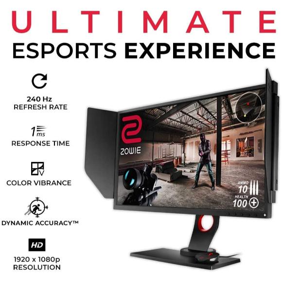 BenQ ZOWIE XL2546 24.5 Inch 240Hz Gaming Monitor | 1080P 1ms | Dynamic Accuracy & Black eQualizer for Competitive Edge | S-Switch for custom Display Profiles | Shield