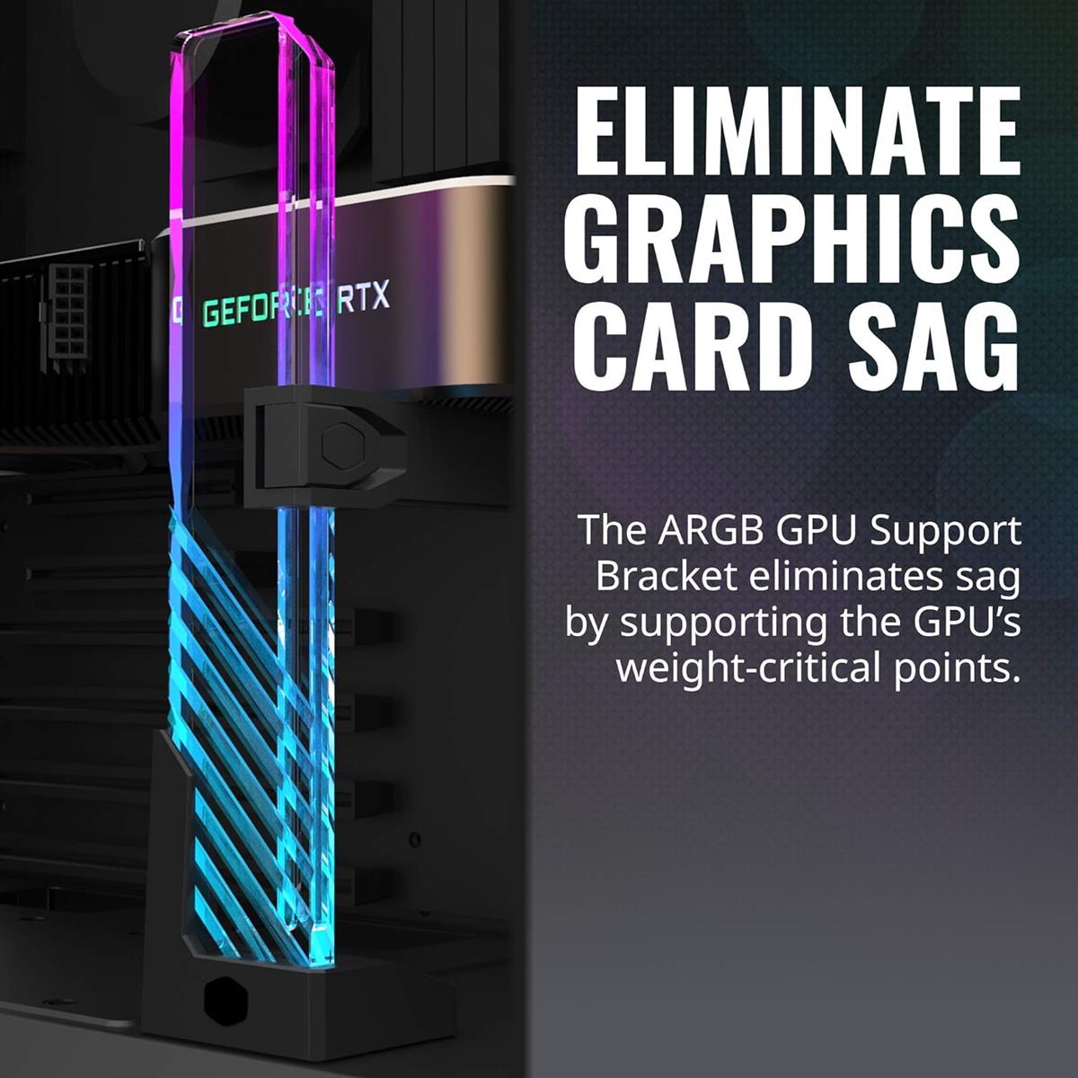 Cooler Master Master Accessory ARGB GPU Support Bracket (MCA-U000R-GSBTG-00)