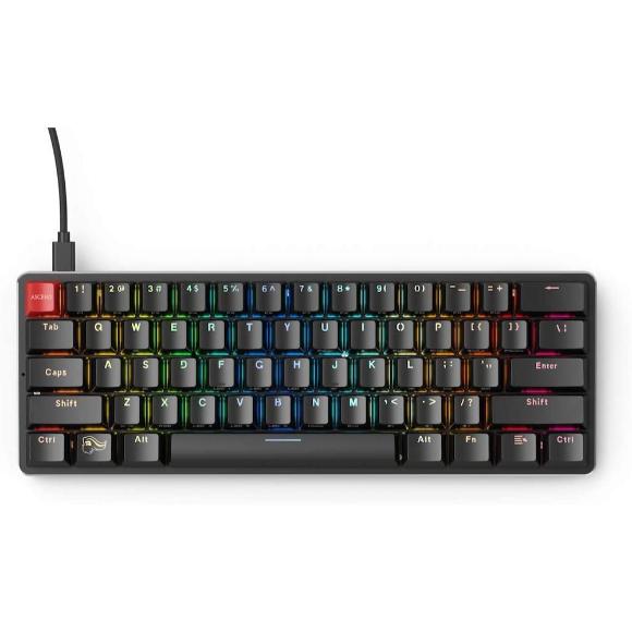 Glorious GMMK Modular Mechanical Gaming Keyboard - 60%, GMMK-Compact-BRN, Black
