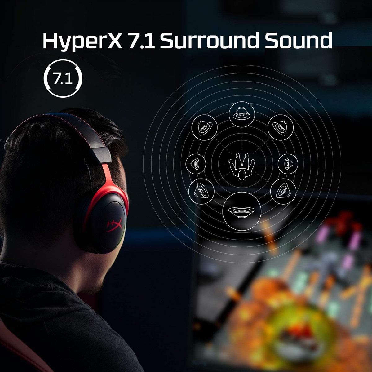 HyperX Cloud II Wireless Gaming Headset - Black/Red - EasySkins, Inc. 