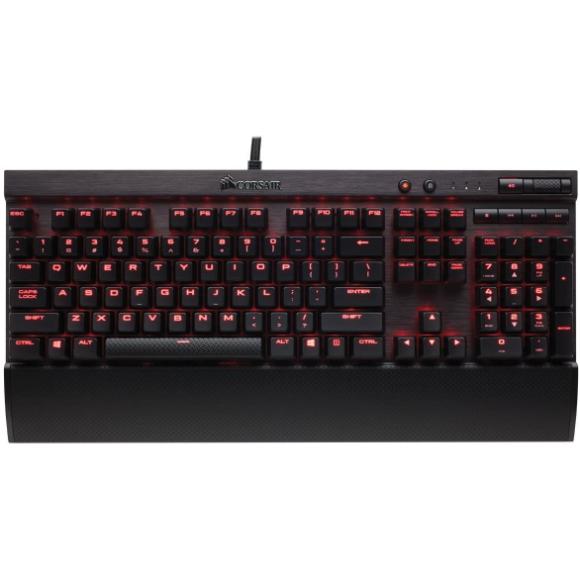 CORSAIR K70 RAPIDFIRE Mechanical Gaming Keyboard - Backlit Red LED - USB Passthrough & Media Controls - Fastest & Linear - Cherry MX Speed, CH-9101024-NA