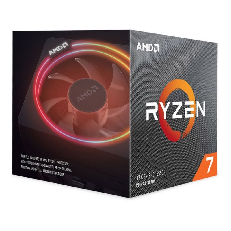 AMD Ryzen 7 3800X Eight-Core AM4 Unlocked Desktop Processor With Wraith Prism LED Cooler