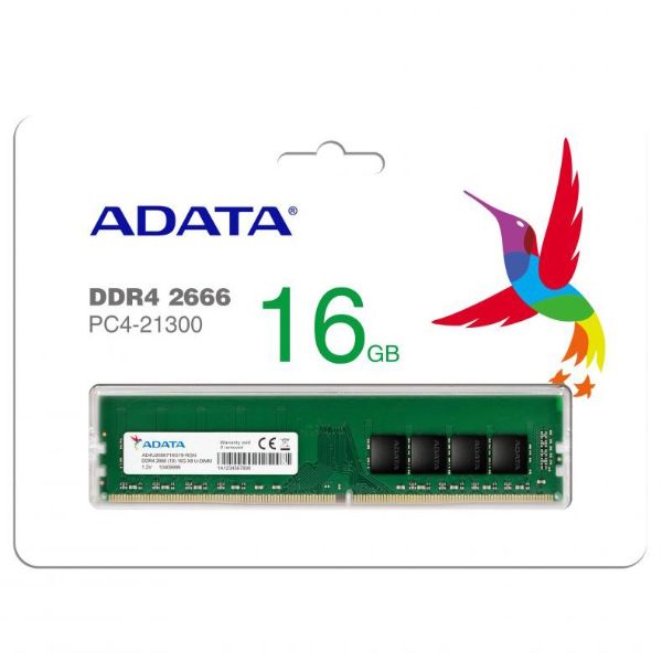 ADATA Premier DDR4 16GB 2666 DIMM Desktop Memory AD4U2666716G19-RGN