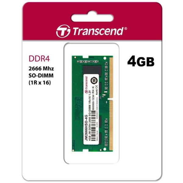 Transcend 4GB DDR4-2666 SO-DIMM (JetRam) JM2666HSD-4G