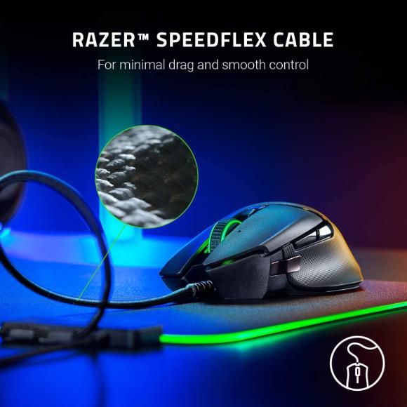 Razer Basilisk V2 Wired Gaming Mouse: 20K DPI Optical Sensor, Fastest Gaming Mouse Switch, Chroma RGB Lighting, 11 Programmable Buttons, Classic Black