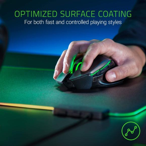 Razer Firefly Hard V2 RGB Gaming Mouse Pad: Customizable Chroma Lighting - Built-in Cable Management - Balanced Control & Speed - Non-Slip Rubber Base