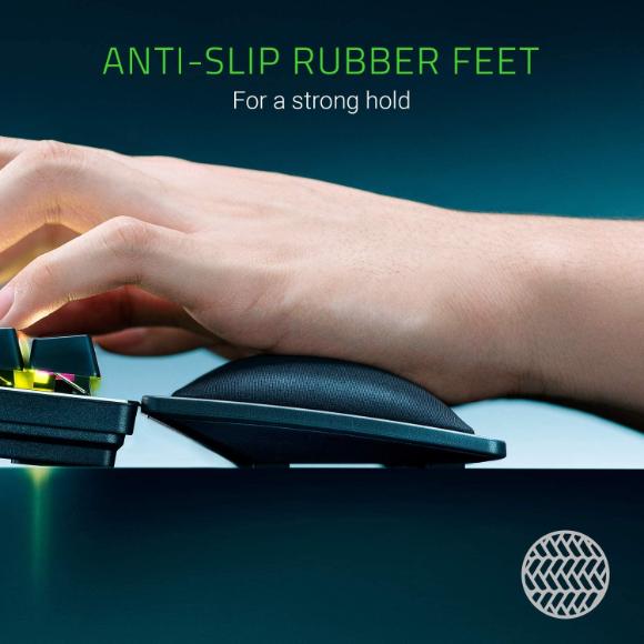 Razer Ergonomic Wrist Rest for Full-Sized Keyboards: Anti-Slip Rubber Base - Angled Incline - Classic Black