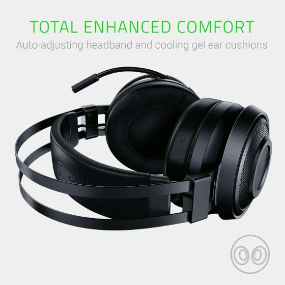 Razer Nari Essential Wireless 7.1 Surround Sound Gaming Headset For PC, PS4, PS5 Only - Black