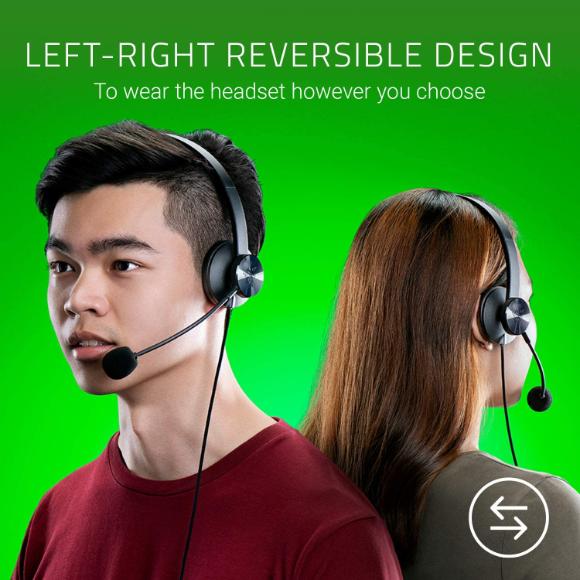 Razer Tetra Streaming Headset: Lightweight Frame, Bendable Cardioid Microphone, for PC, Xbox, PS4, Nintendo Switch, Reversible Left/Right Orientation