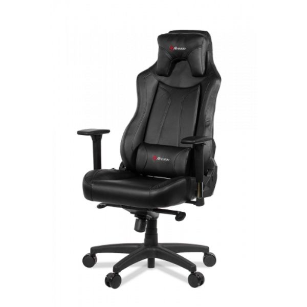 AROZZI VERNAZZA - BLACK GAMING CHAIR METAL FRAME, ARMREST 3-DIMENSIONAL , 5 LOCKABLE ROCKING POSITIONS